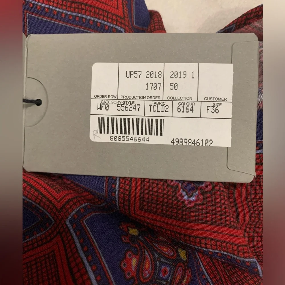 Balenciaga 2019 Convertible Paisley Asymmetrical Button-Up size FR 36 US 4 NWT - Picture 11 of 16